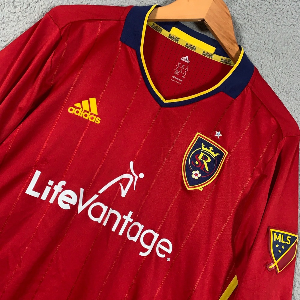 Adidas Real Salt Lake Jersey Shirt Mens XL Red Long Sleeve MLS Soccer Athletic
